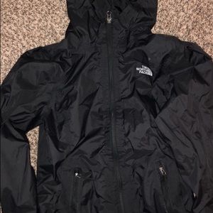 Black north face wind breaker